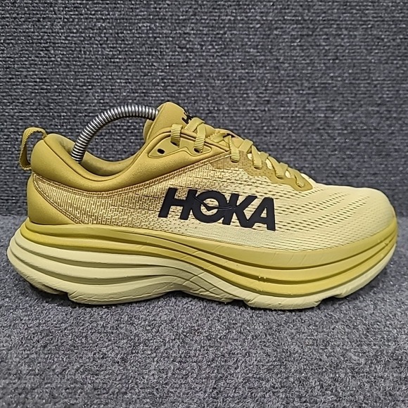 Hoka Bondi 8 Women's Sz 9.5 B Golden Yellow Lichen Celery Root Running Sneakers - Picture 5 of 16